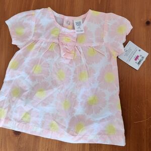 NWT 12m Carter's Pink and Yellow Floral Dress and Bloomer Set